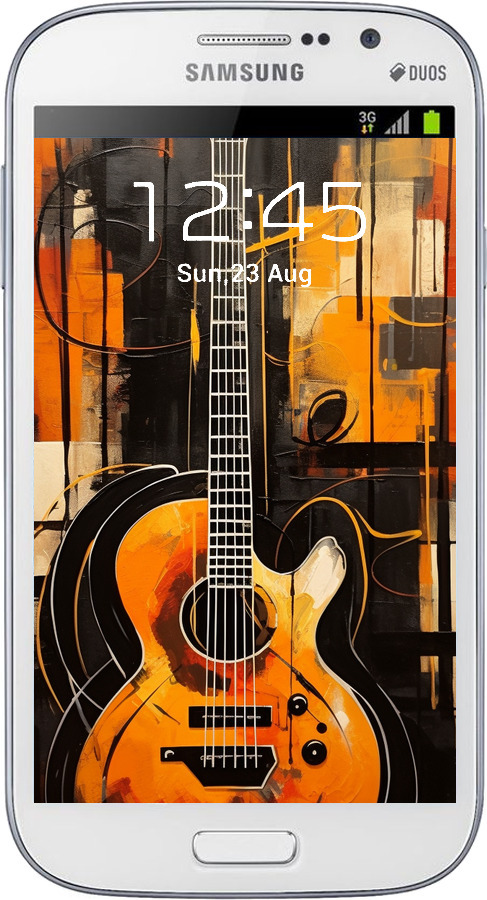 Силиконовый чехол Чехол для телефона Оранжевая Гитара для Samsung Galaxy Grand Neo I9060 - 5934u-112 изображение 