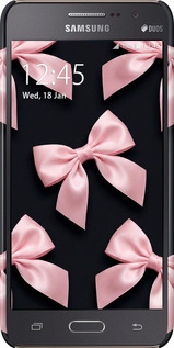 3D пластиковий матовий чехол Coquette Ribbons Dark Coquette для Samsung Galaxy Grand Prime VE G531H - 6767m-212 изображение 