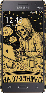 3D пластиковий матовий чехол The Overthinker для Samsung Galaxy Grand Prime G530H - 6774m-74 изображение 