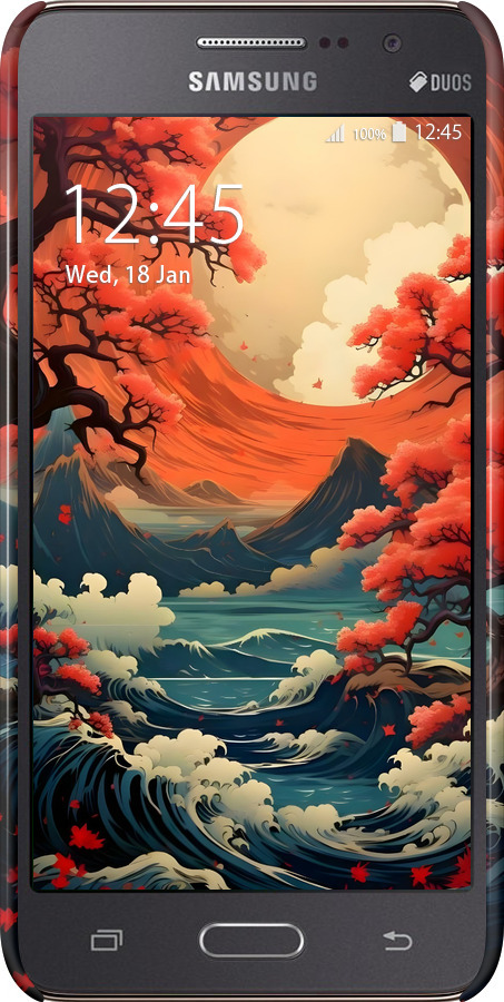 3D пластиковий матовий чехол Природа Японії для Samsung Galaxy J2 Prime - 6327m-466 изображение 