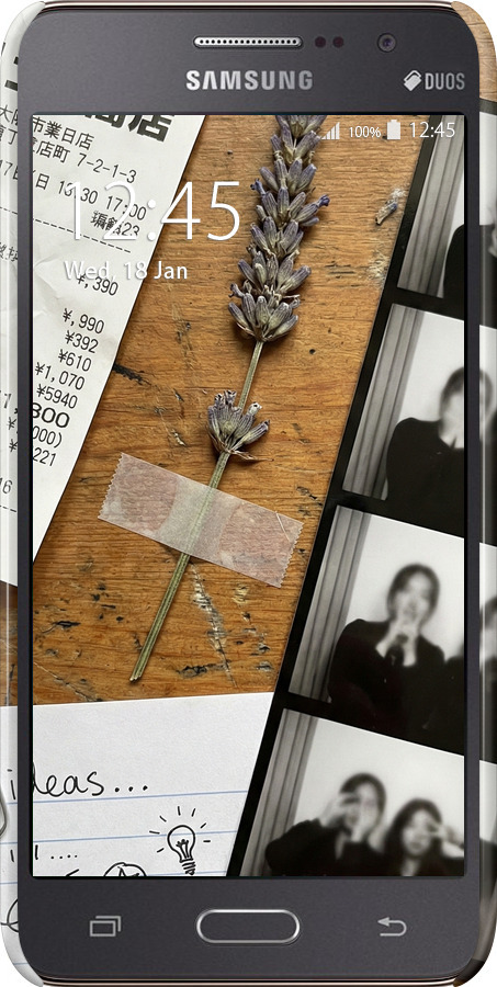 3D пластиковый глянцевый чехол Aesthetic Scrapbook Collage для Samsung Galaxy J2 Prime - 6773c-466 изображение 