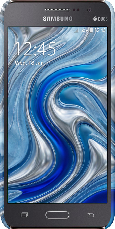 3D пластиковый глянцевый чехол Liquid Chrome для Samsung Galaxy Grand Prime VE G531H - 6781c-212 изображение 