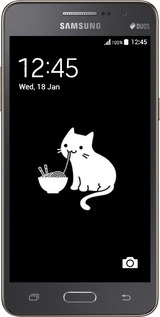 2D пластиковый чехол С милым котом на черном фоне для Samsung Galaxy J2 Prime - 6528t-466 изображение 
