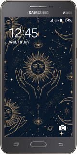 Силиконовый чехол Celestial Harmony: Sun & Moon Gold Mystic Pattern для Samsung Galaxy J2 Prime - 6778u-466 изображение 