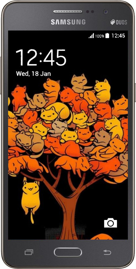 2D пластиковий чехол Дерево та котики для Samsung Galaxy J2 Prime - 6516t-466 изображение 