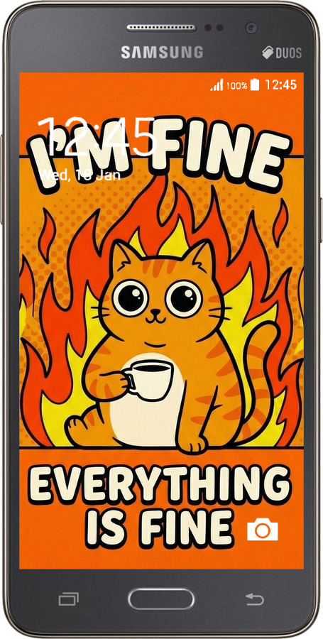 2D пластиковый чехол Funny Cat для Samsung Galaxy Grand Prime G530H - 6786t-74 изображение 