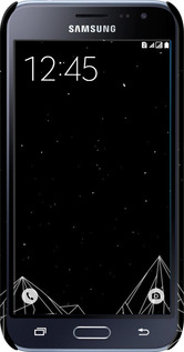 3D пластиковый матовый чехол Черно белые абстрактные горы для Samsung Galaxy J1 (2016) Duos J120H - 6437m-262 изображение 
