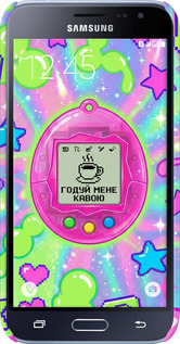 3D пластиковый матовый чехол Y2K Aesthetic Retro Pet: Годуй мене кавою для Samsung Galaxy J1 (2016) Duos J120H - 6784m-262 изображение 