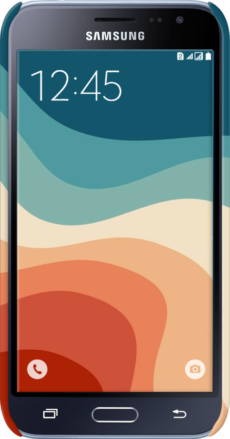 3D пластиковый глянцевый чехол В стиле ретро с волнами для Samsung Galaxy J1 (2016) Duos J120H - 6531c-262 изображение 