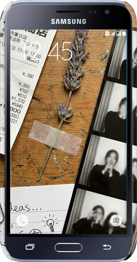 3D пластиковый матовый чехол Aesthetic Scrapbook Collage для Samsung Galaxy J1 (2016) Duos J120H - 6773m-262 изображение 