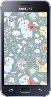 2D пластиковый чехол Котята v3 для Samsung Galaxy J1 (2016) Duos J120H - 1223t-262 изображение 