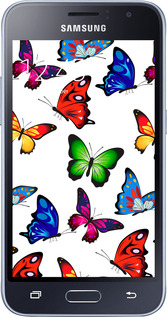 2D пластиковый чехол Красочные мотыльки для Samsung Galaxy J1 (2016) Duos J120H - 4761t-262 изображение 