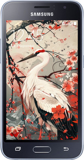 2D пластиковый чехол Аист в цвету сакуры для Samsung Galaxy J1 (2016) Duos J120H - 6109t-262 изображение 