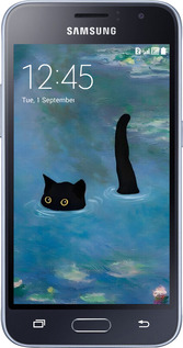 2D пластиковый чехол С изображением кота и водяной лилии Monet для Samsung Galaxy J1 (2016) Duos J120H - 6519t-262 изображение 