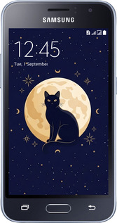 2D пластиковый чехол Cute Cat Celestial/Witchy для Samsung Galaxy J1 (2016) Duos J120H - 6787t-262 изображение 