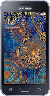 2D пластиковый чехол Золотой узор для Samsung Galaxy J1 (2016) Duos J120H - 678t-262 изображение 