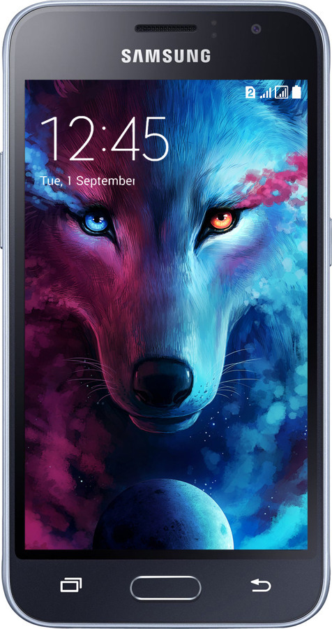 2D пластиковый чехол Арт-волк для Samsung Galaxy J1 (2016) Duos J120H - 3999t-262 изображение 