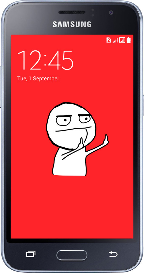 2D пластиковый чехол Мем для Samsung Galaxy J1 (2016) Duos J120H - 4578t-262 изображение 