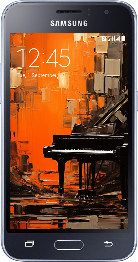 Силиконовый чехол Чехол для телефона Оранжевый Рояль для Samsung Galaxy J1 (2016) Duos J120H - 5937u-262 изображение 