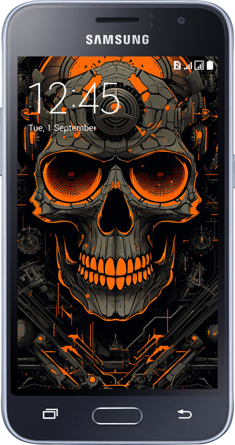2D пластиковий чехол Череп для Samsung Galaxy J1 (2016) Duos J120H - 5952t-262 изображение 