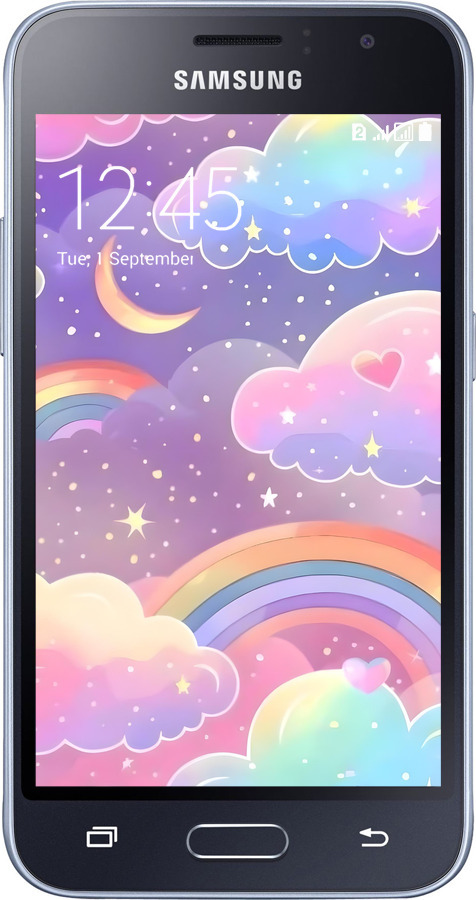 2D пластиковый чехол Облака и радуга для Samsung Galaxy J1 (2016) Duos J120H - 6312t-262 изображение 