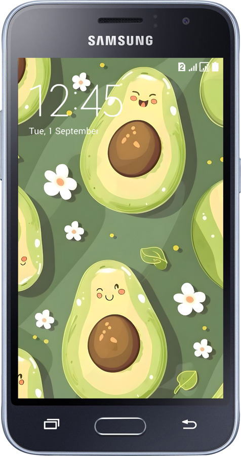 2D пластиковый чехол Авокадо для Samsung Galaxy J1 (2016) Duos J120H - 6380t-262 изображение 
