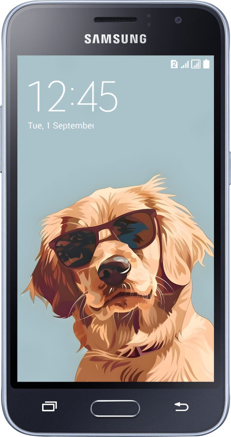 2D пластиковый чехол Пес в очках для Samsung Galaxy J1 (2016) Duos J120H - 6381t-262 изображение 