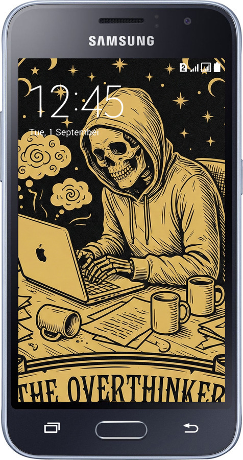 2D пластиковый чехол The Overthinker для Samsung Galaxy J1 (2016) Duos J120H - 6774t-262 изображение 