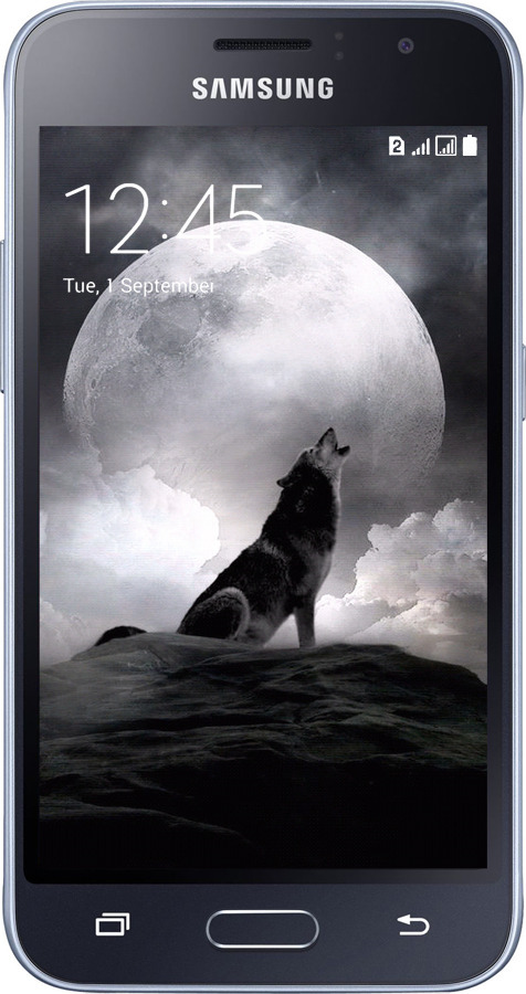 2D пластиковый чехол Воющий волк для Samsung Galaxy J1 (2016) Duos J120H - 934t-262 изображение 