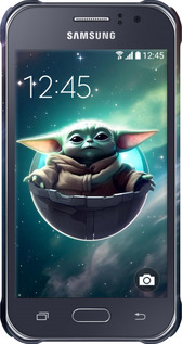 3D пластиковий матовий чехол Малышь йода для Samsung Galaxy J1 Ace J110H - 6294m-215 изображение 