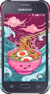3D пластиковый матовый чехол Рамен для Samsung Galaxy J1 Ace J110H - 6360m-215 изображение 