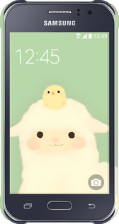 3D пластиковий матовий чехол Барашек и ципленок для Samsung Galaxy J1 Ace J110H - 6369m-215 изображение 
