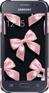 3D пластиковый матовый чехол Coquette Ribbons Dark Coquette для Samsung Galaxy J1 Ace J110H - 6767m-215 изображение 