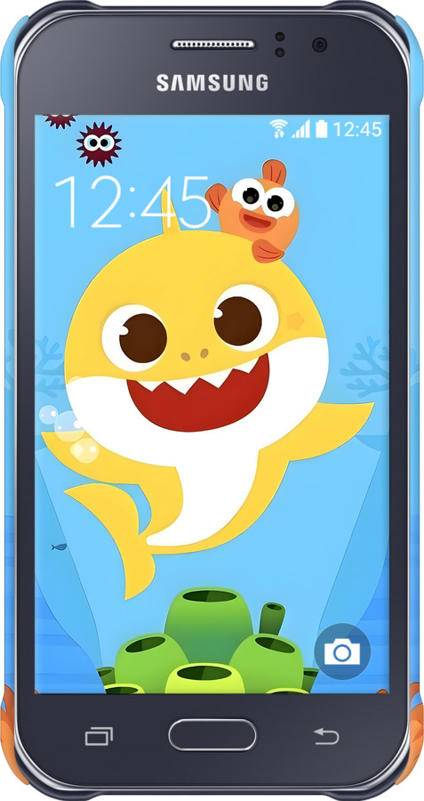 3D пластиковый матовый чехол Бейби Шарк для Samsung Galaxy J1 Ace J110H - 6303m-215 изображение 