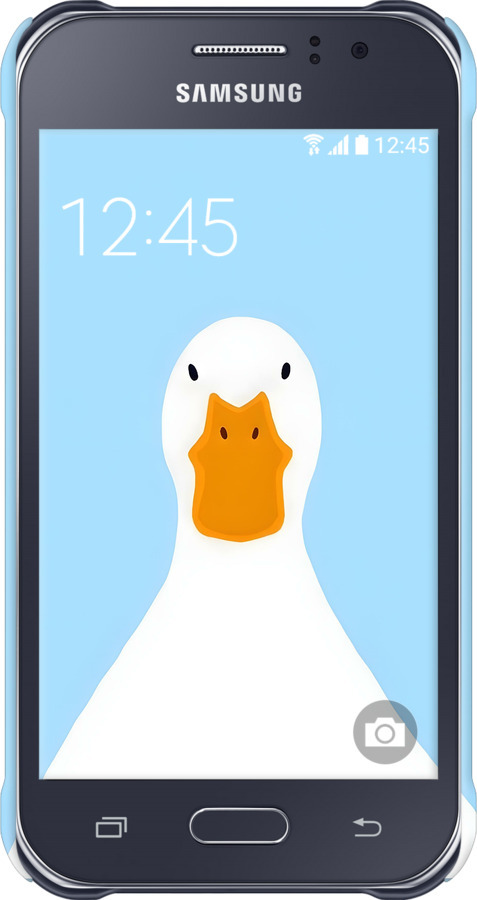 3D пластиковий матовий чехол Гусак для Samsung Galaxy J1 Ace J110H - 6350m-215 изображение 
