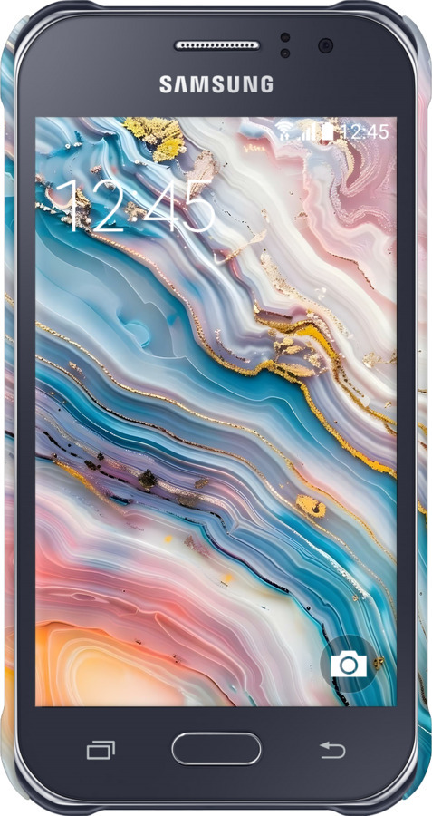 3D пластиковый матовый чехол Мрамор красивый для Samsung Galaxy J1 Ace J110H - 6376m-215 изображение 