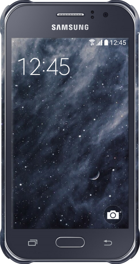 3D пластиковый матовый чехол Голубые облака, Голубая луна для Samsung Galaxy J1 Ace J110H - 6398m-215 изображение 