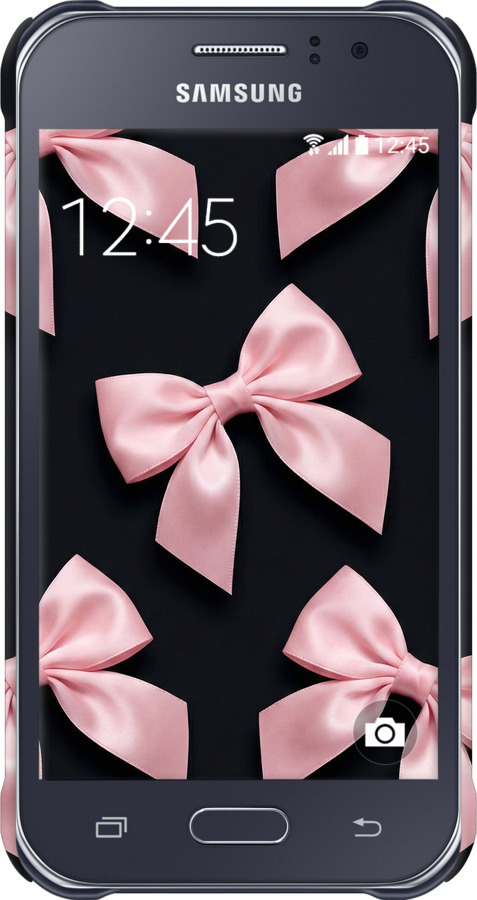 3D пластиковый матовый чехол Coquette Ribbons Dark Coquette для Samsung Galaxy J1 Ace J110H - 6767m-215 изображение 