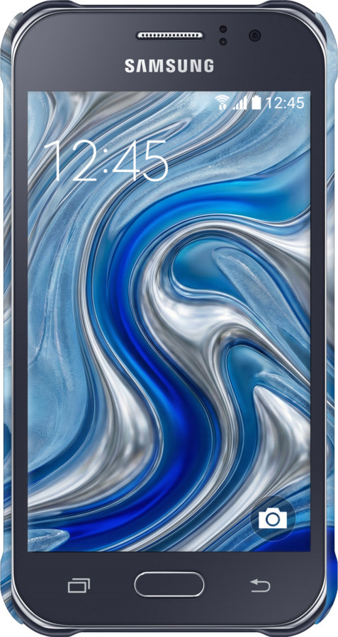 3D пластиковий матовий чехол Liquid Chrome для Samsung Galaxy J1 Ace J110H - 6781m-215 изображение 