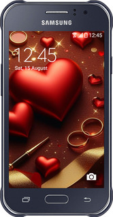 2D пластиковий чехол Сердечки v3 для Samsung Galaxy J1 Ace J110H - 5833t-215 изображение 