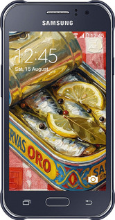 2D пластиковий чехол Vintage Sardine Tin Phone для Samsung Galaxy J1 Ace J110H - 6772t-215 изображение 