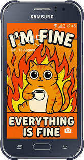 2D пластиковый чехол Funny Cat для Samsung Galaxy J1 Ace J110H - 6786t-215 изображение 