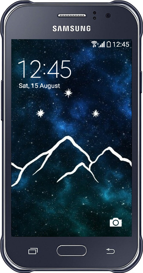 2D пластиковий чехол Гори та зірки намальовані на тлі галактики для Samsung Galaxy J1 Ace J110H - 6490t-215 изображение 