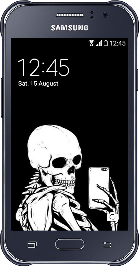 2D пластиковий чехол Скелет робить Selfie для Samsung Galaxy J1 Ace J110H - 6535t-215 изображение 