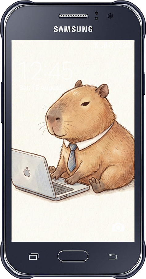 2D пластиковый чехол Funny Capybara CEO Working для Samsung Galaxy J1 Ace J110H - 6777t-215 изображение 