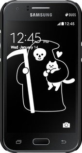 3D пластиковий матовий чехол Із зображенням Котів для Samsung Galaxy J1 J100H - 6485m-104 изображение 