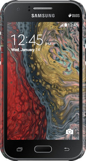 3D пластиковий матовий чехол Із зображенням абстрактного живопису для Samsung Galaxy J1 J100H - 6530m-104 изображение 