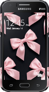 3D пластиковый матовый чехол Coquette Ribbons Dark Coquette для Samsung Galaxy J1 J100H - 6767m-104 изображение 