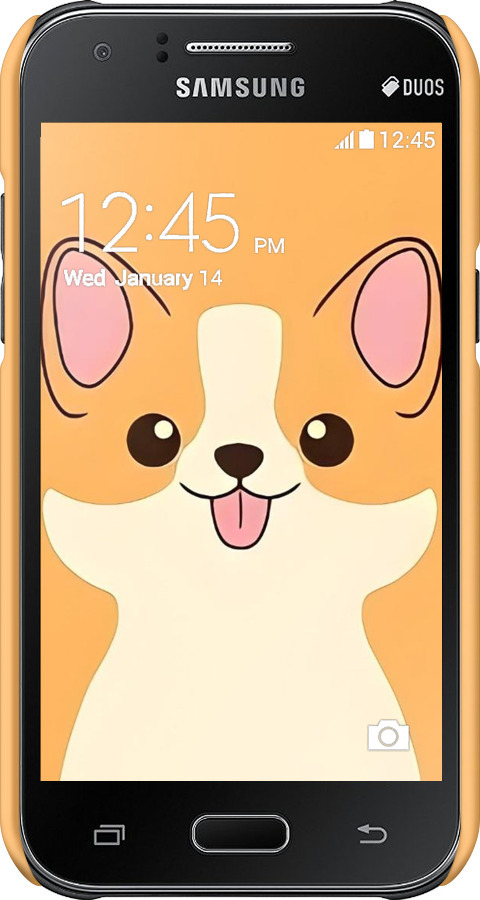 3D пластиковый матовый чехол Милый пес для Samsung Galaxy J1 J100H - 6296m-104 изображение 