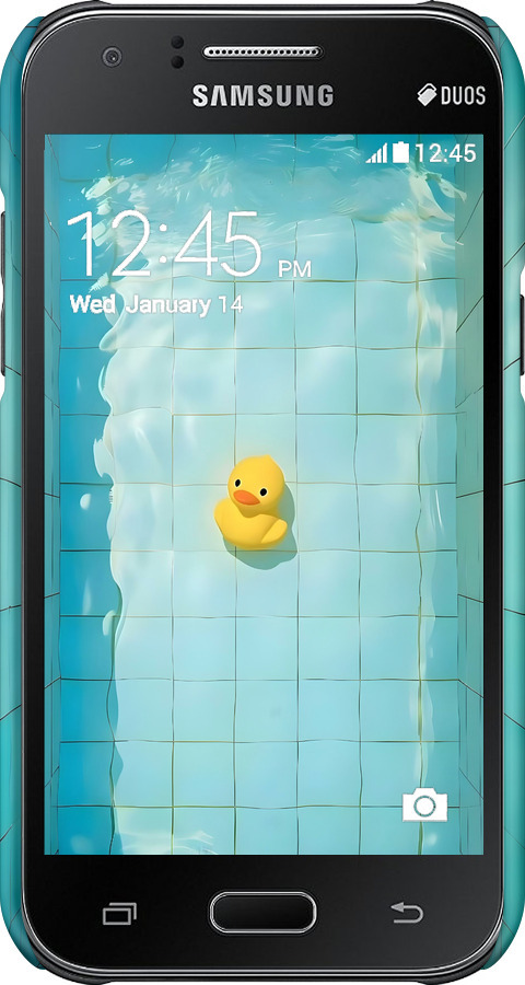 3D пластиковый матовый чехол Утенок для Samsung Galaxy J1 J100H - 6323m-104 изображение 